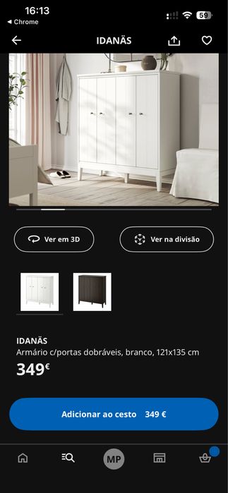 Armario c/portas dobraveis IKEA (121x135cm)