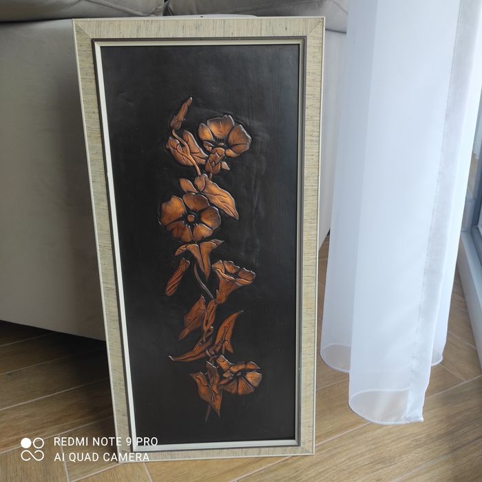 Obraz tłoczony z miedzi