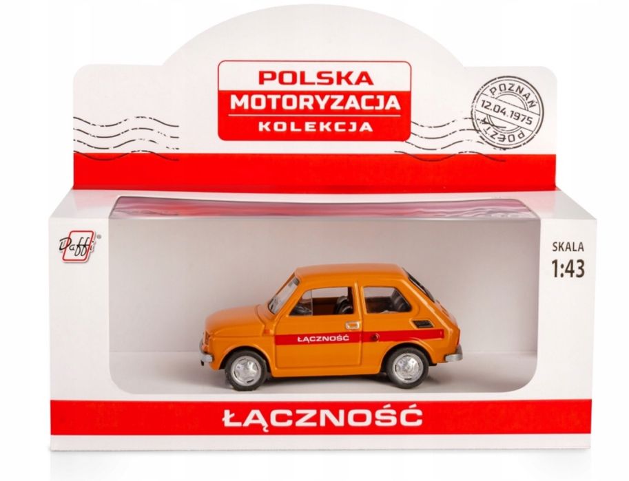 Samochód Fiat 126p Łączność kolekcja PRL Daffi