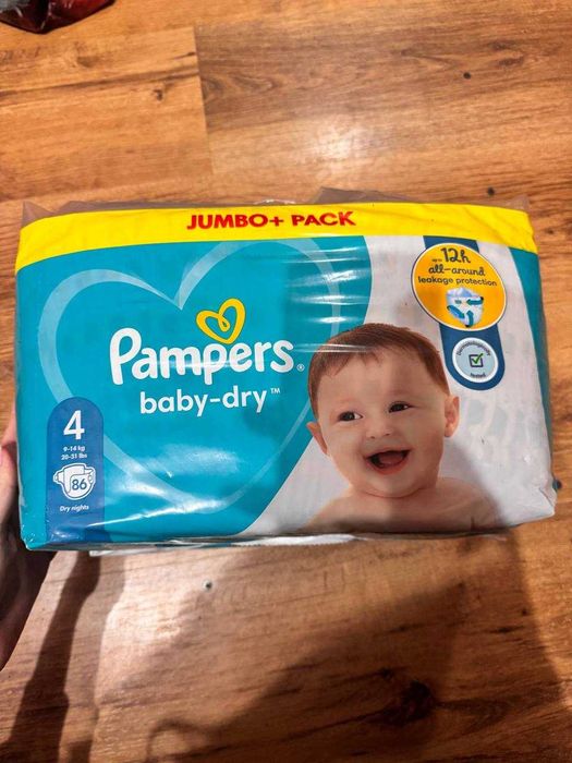Підгузки Pampers baby-dry 4 86 шт