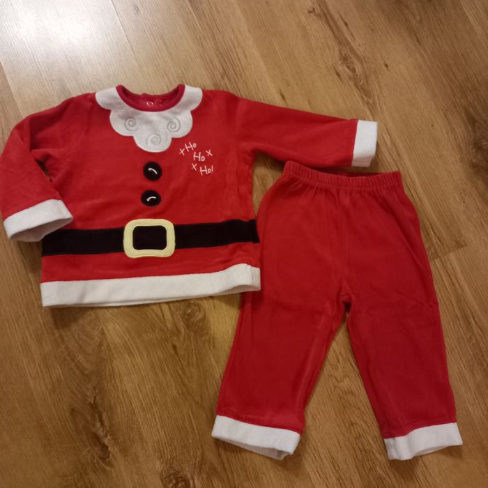 Komplet strój przebranie Święty Mikołaj r.80