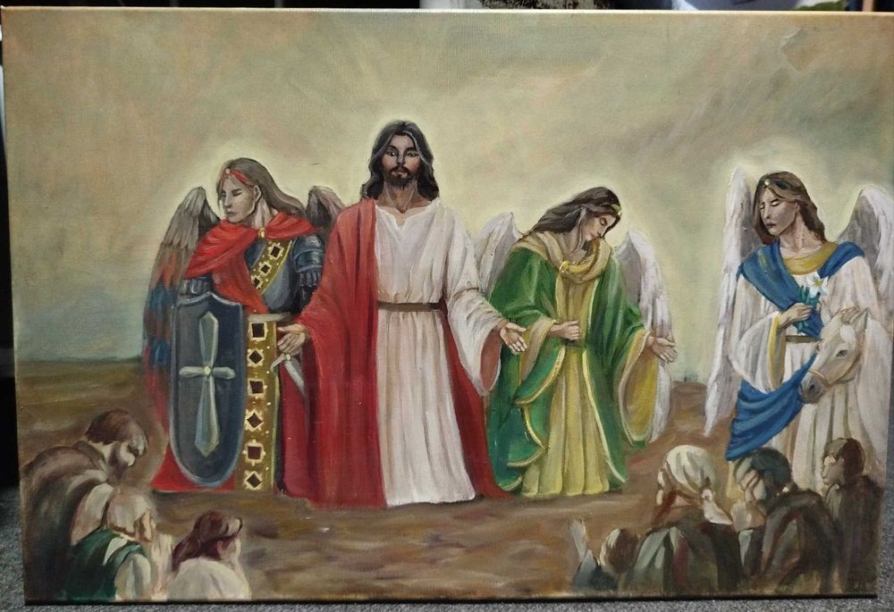 Картина "Ісус Христос з Архангелами". Авторська картина