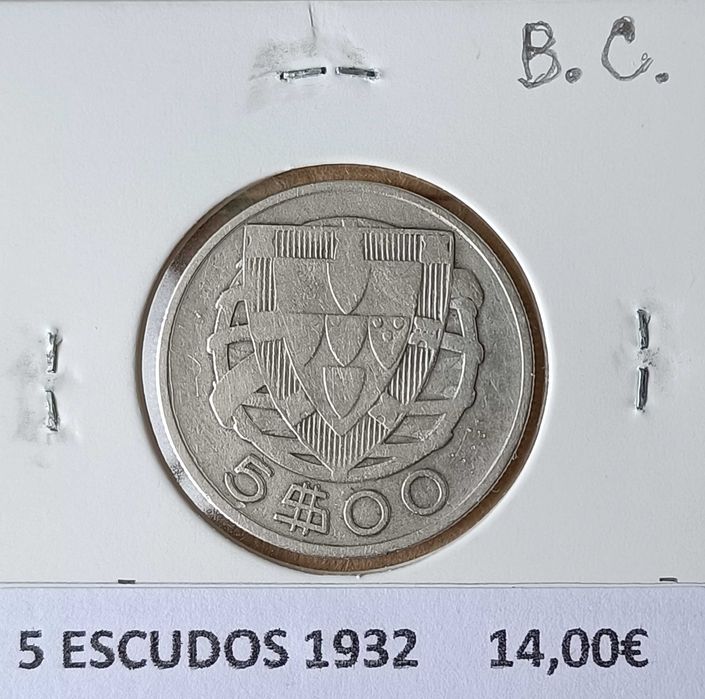 3 Moedas  5 Escudos Prata da 2ª República Portuguesa ( Emissão Anual)