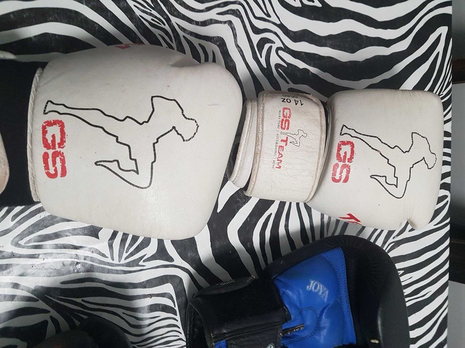 2 pares de luvas e proteções Mms- kickboxing e Muai Thai