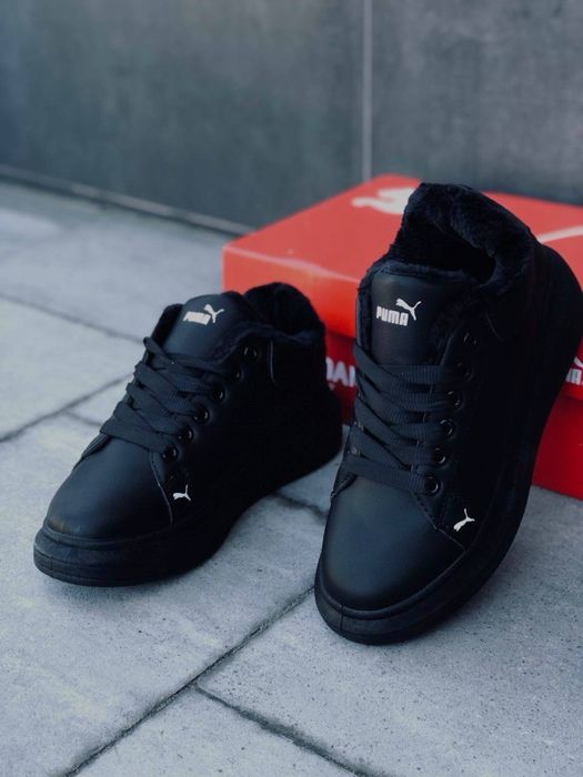 Puma женские зимние кроссовки black на меху кросовки на меху пума