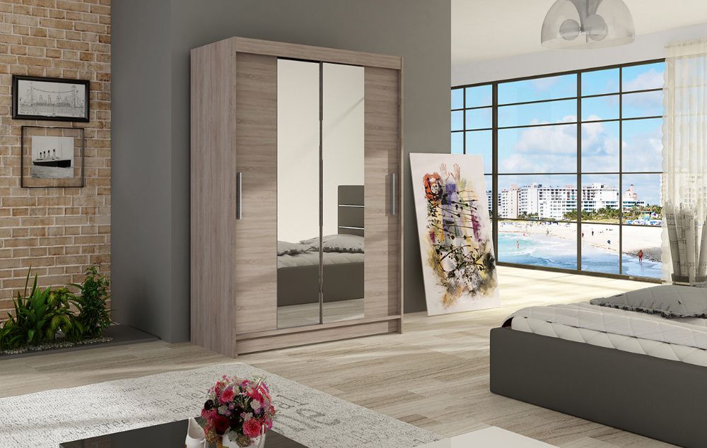 SZAFA przesuwna MOON II z lustrem 120 cm Dostawa GRATIS garderoba