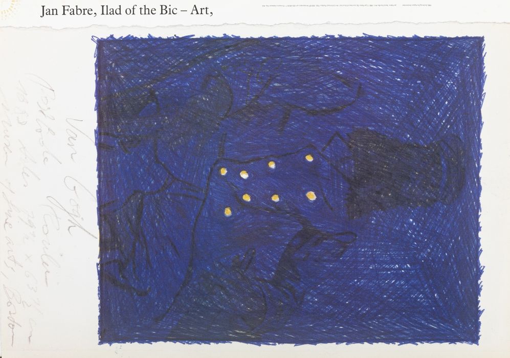 Pintura - Poster Jan Fabre Homenagem V.Van Gogh 1990