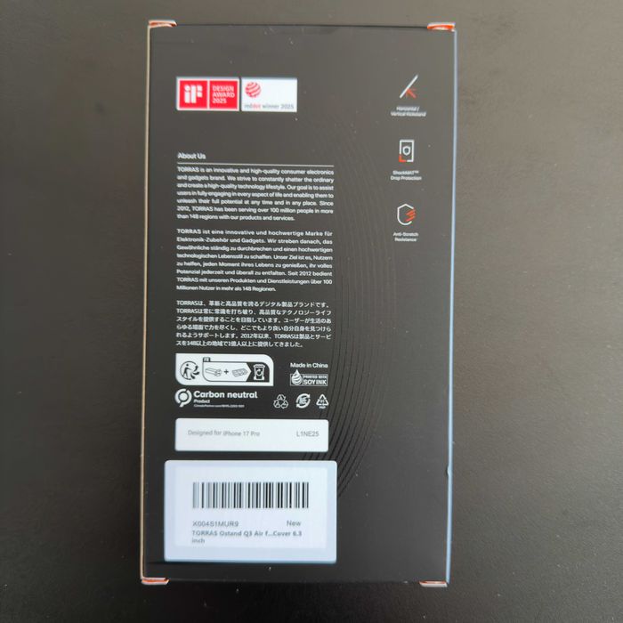 Etui Torras Ostand Q3 Air dla iPhone 17 Pro kolor Shadow Black NOWE