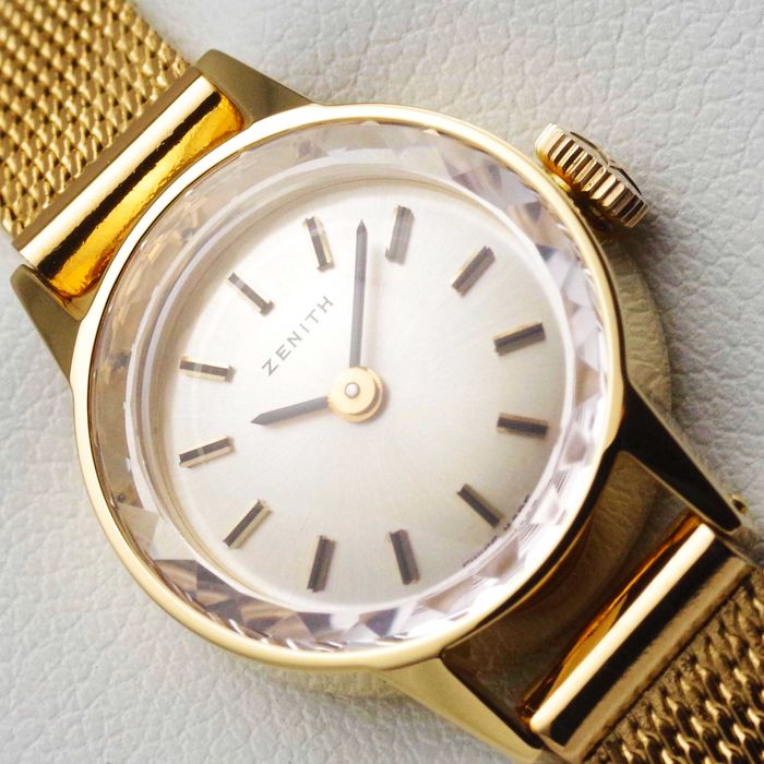 ZENITH zegarek damski VINTAGE lite ZŁOTO 18K/750 cal. 1110 SZAFIR 1967