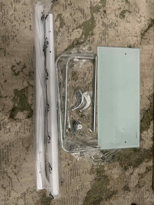 Wieszak na ręczniki, 3-ramienny z chromowanego metalu nowy