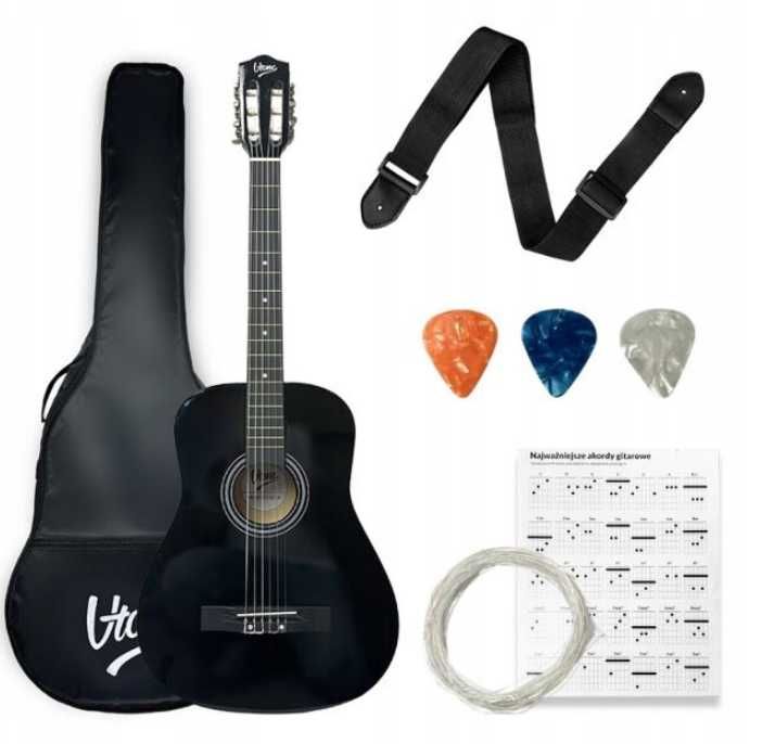 Gitara klasyczna 4/4 NOWA idealna do nauki pełnowymiarowa AKCESORIA