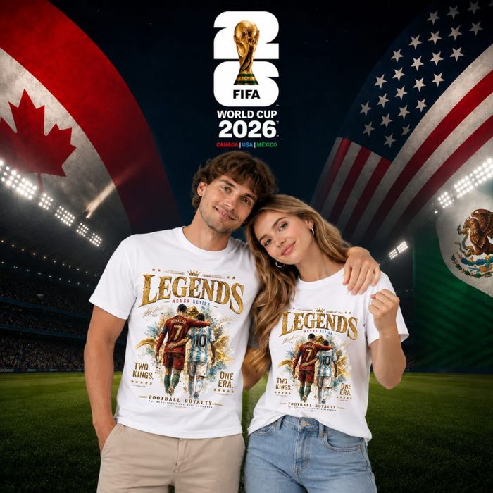 Camisola lendas Ronaldo + Messi