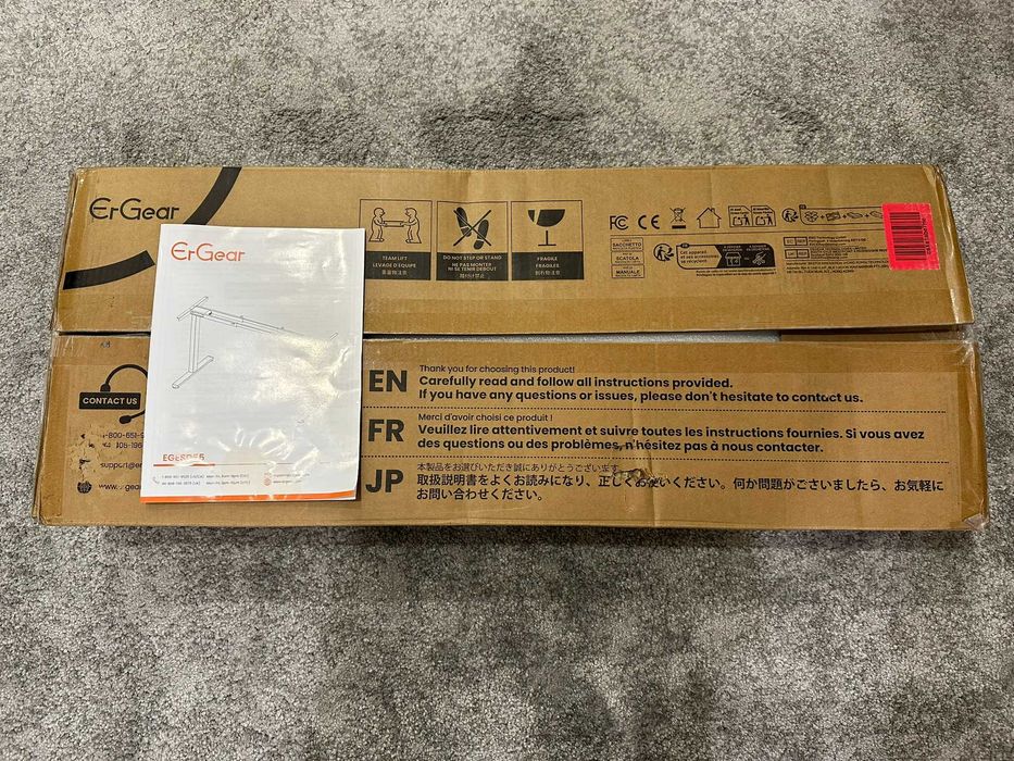 Estrutura secretária sentado em pé ErGear 120kg como nova tampo IDÅSEN