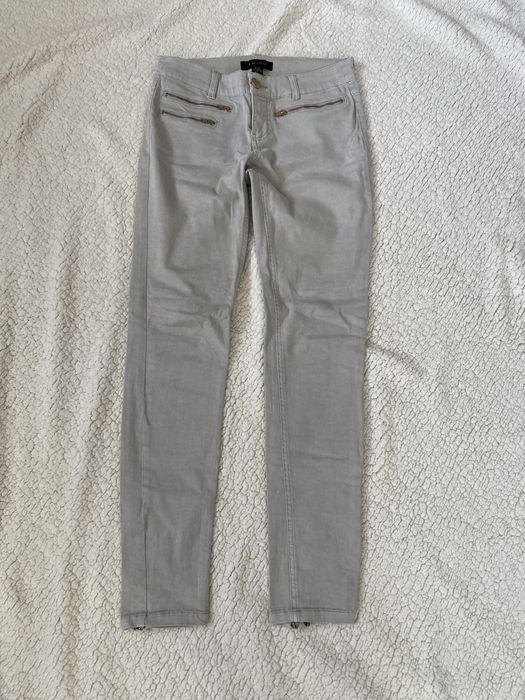 Amisu spodnie szare wiosna lato zamki miękki materiał r 36 S