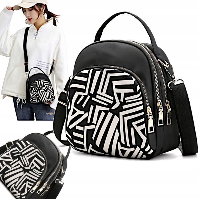 Elegancki Mały Plecak Damski 2W1 Czarny