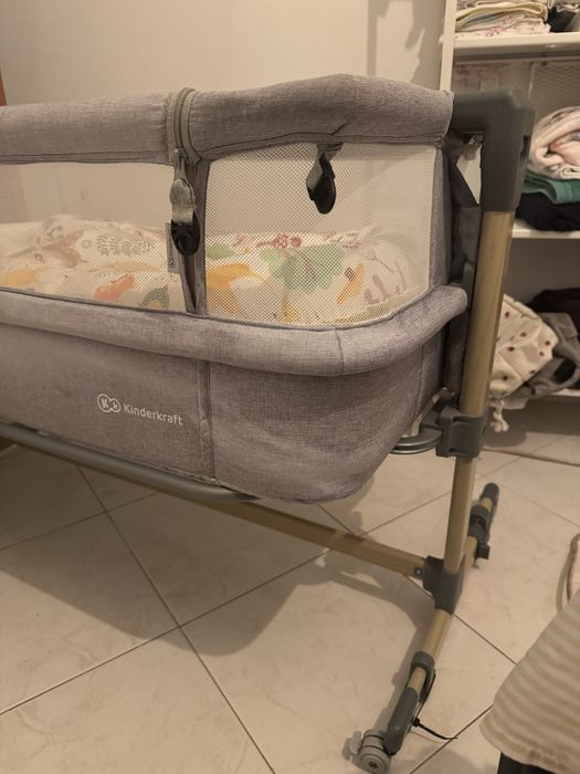 Berço Next2Me Kinderkraft Neste Air Cinzento