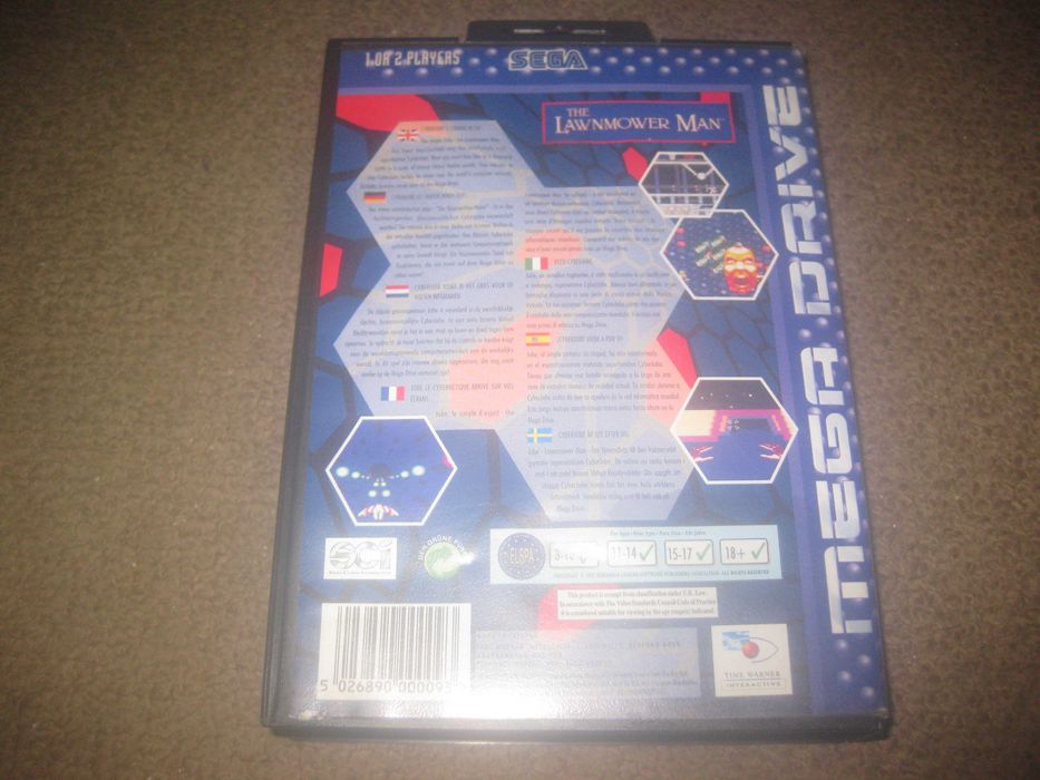 Jogo "The Lawnmower Man" para Sega Mega Drive/Completo!