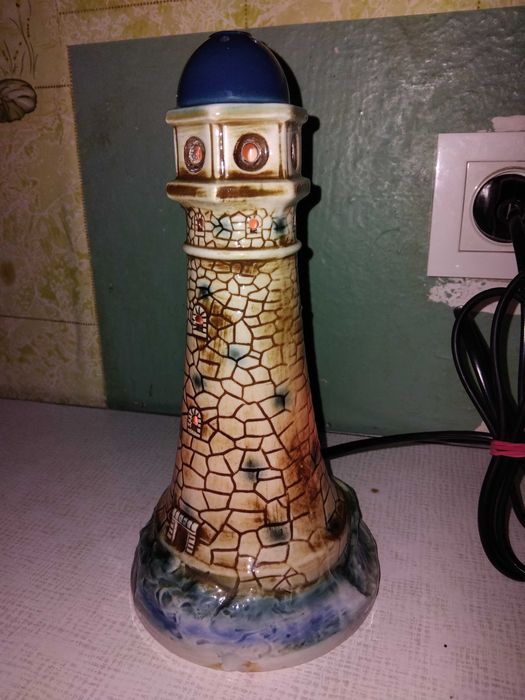 Светильник (ночник) фарфоровый ''Маяк'' Германия, 50-е годы