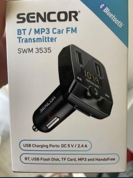FM-трансміттер Sencor SWM 3535 BT Modulator BT / MP3, micro TF/SD, USB
