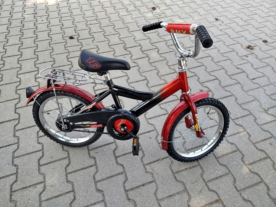 Rower dla chłopca BMX 16 czerwono czarny.