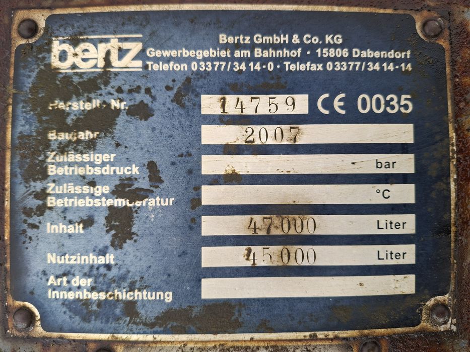 Kontener magazynowy, zbiornik 45000 litrów