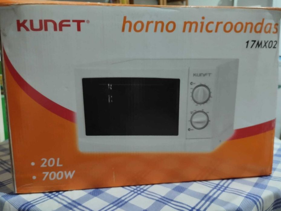 micro-ondas KUNFT branco NOVO de 20L, 700 W