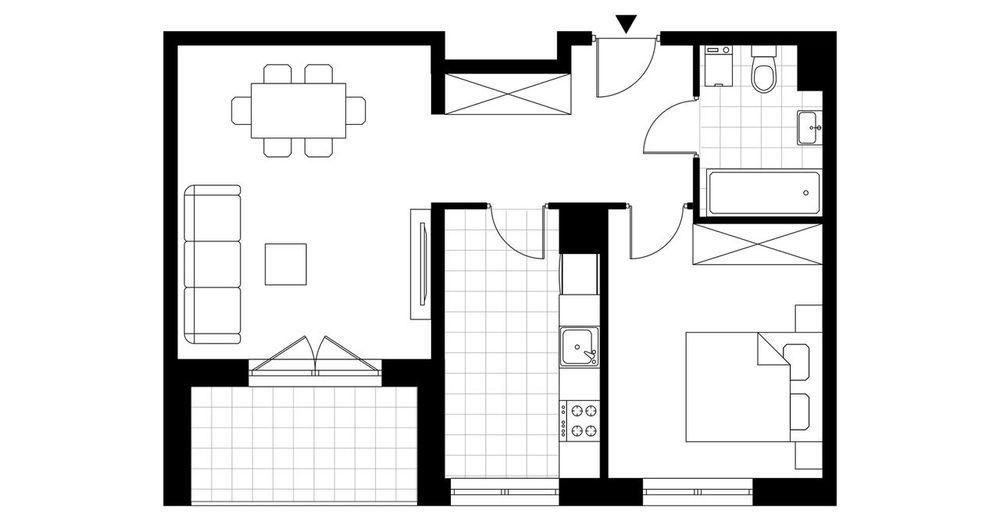 2-pokojowe mieszkanie 46m2 + balkon Bez Prowizji