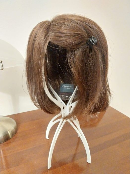 Peruka włosy naturalne słowiańskie brązowa