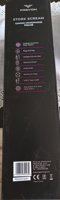 Mikrofon Stork Scream PSS43B