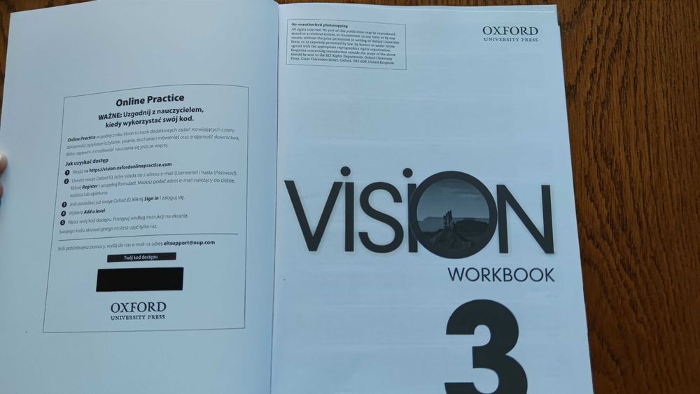 Vision 3. Zeszyt ćwiczeń + kod online, nowy. Wyd.2020