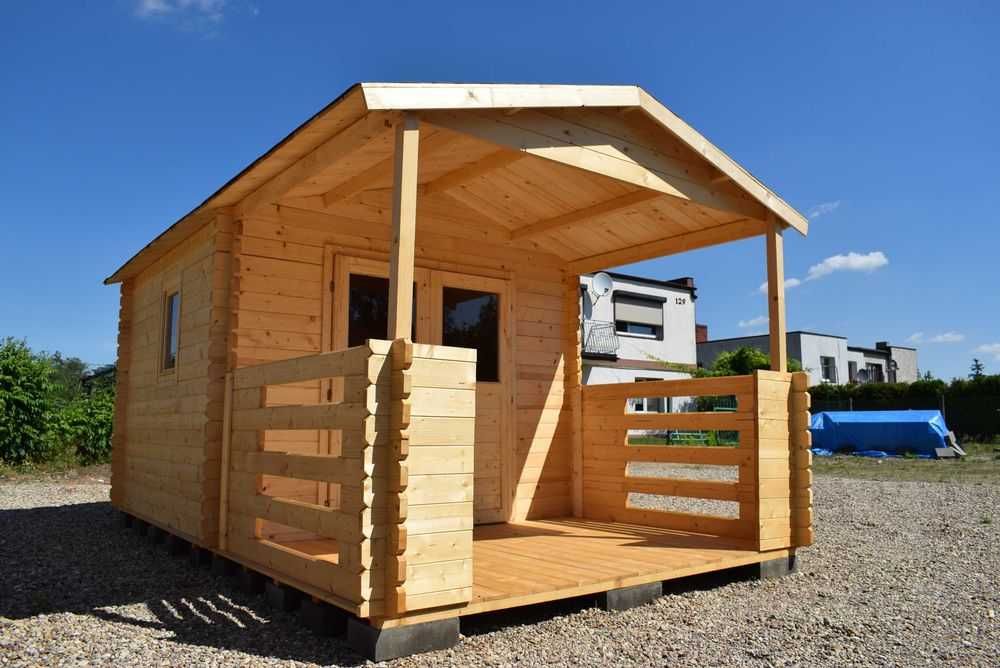 OD RĘKI domek letniskowy z tarasem*5x3*15 m2*ogrodowy*domki*balik ścian 34mm
