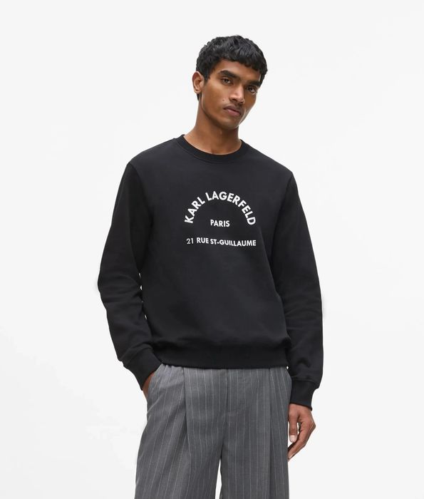 Karl lagerfeld bluza męska wkładana przez głowę z bawełną czarna xl u5a