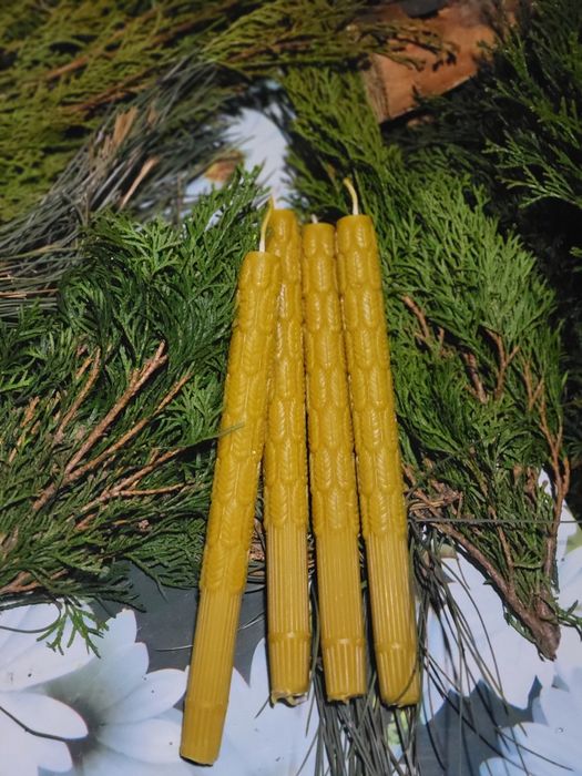 Свічки з натурального бджолиного воску