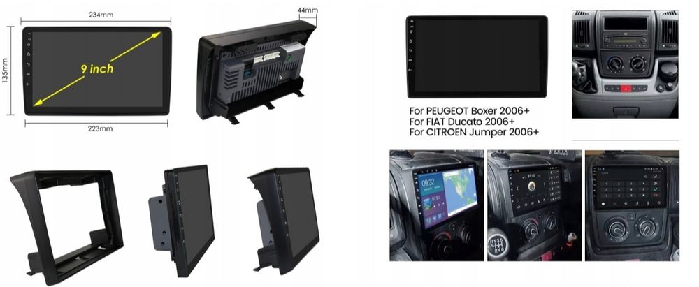 Radio Nawigacja Android Fiat Ducato, Citroen Jumper 2, Peugeot Boxer 2