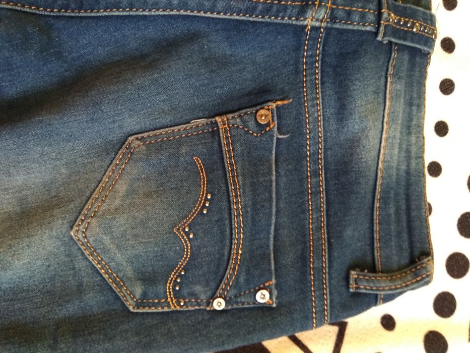 Spodnie jeansowe jeansy granatowe r. S 36 Aureus jeans