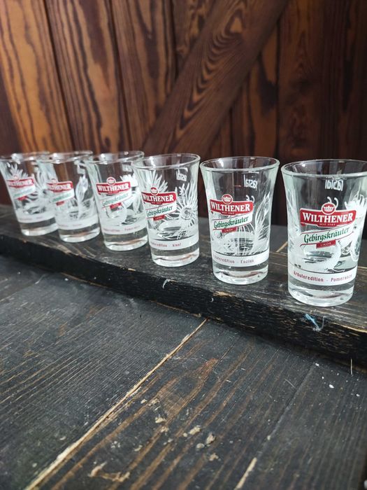 Kieliszki do wódki shotów Wilthener kwiaty VIntage