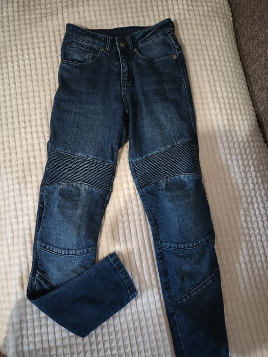 Jeansy motocyklowe damskie OZONE AGNESS II LADY BLUE granatowy niebies