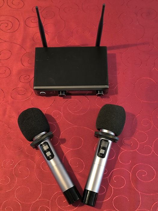 Sistema de microfones sem fios com dois micros