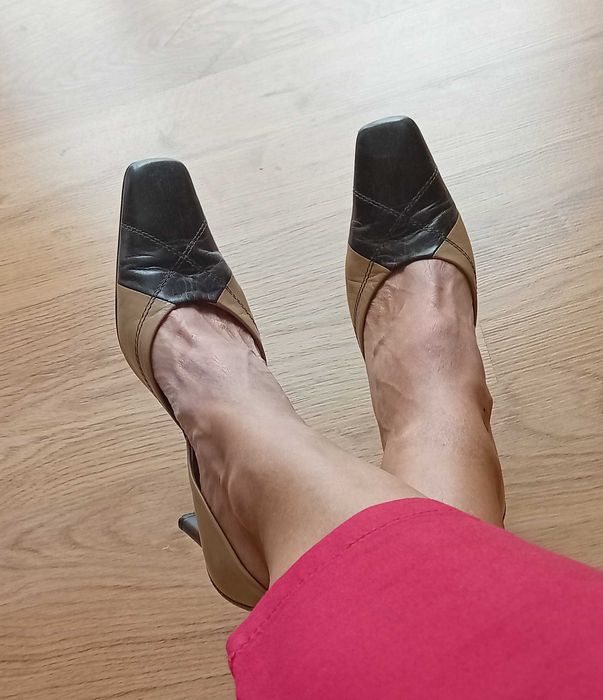 czółenka damskie skórzane 38