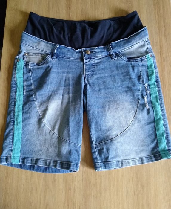 Jeansowe szorty ciążowe