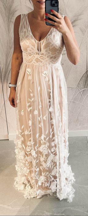Suknia ślubna rozmiar L boho