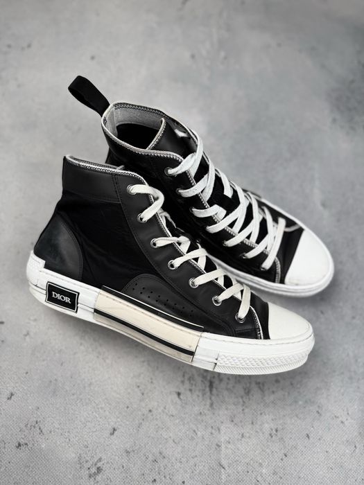 Dior B23 High Top Black White Archive Luxury Italy Sneakers Men's US 10.5 / EU 43-44
