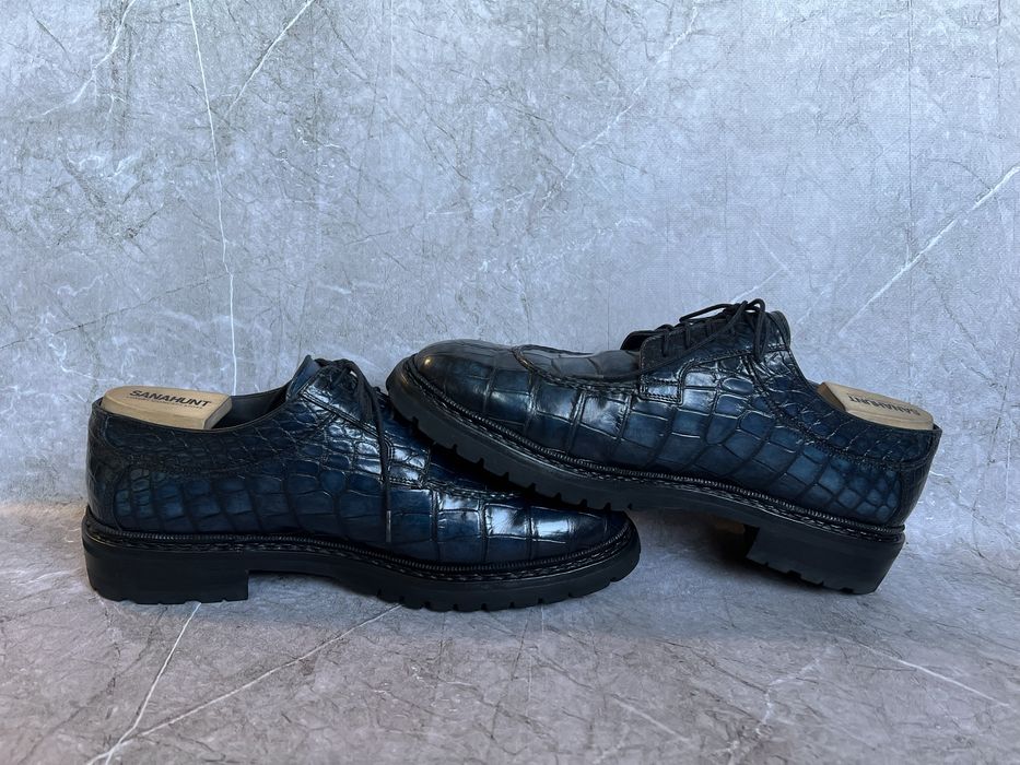 Santoni мужские кожа крокодила 42