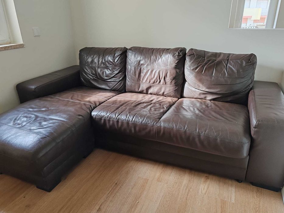 Sofá 3 lugares com chaise-longue