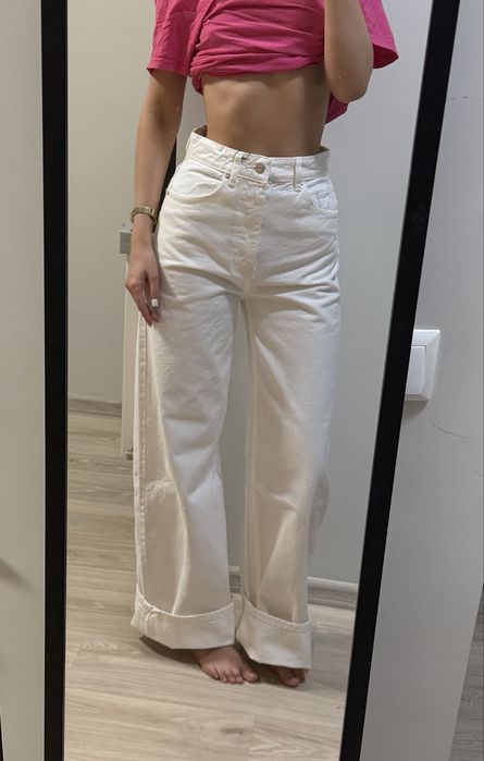 Джинси білі Zara 100% бавовна