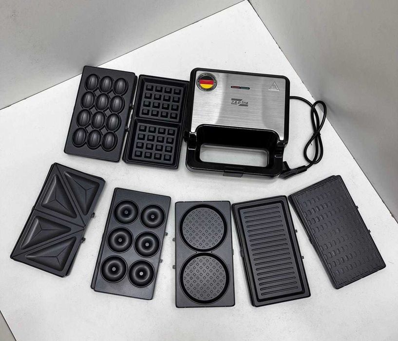 Вафельница 7в1 2200 Вт Zepline ZP-811 Мультимейкер 7 насадок новый!