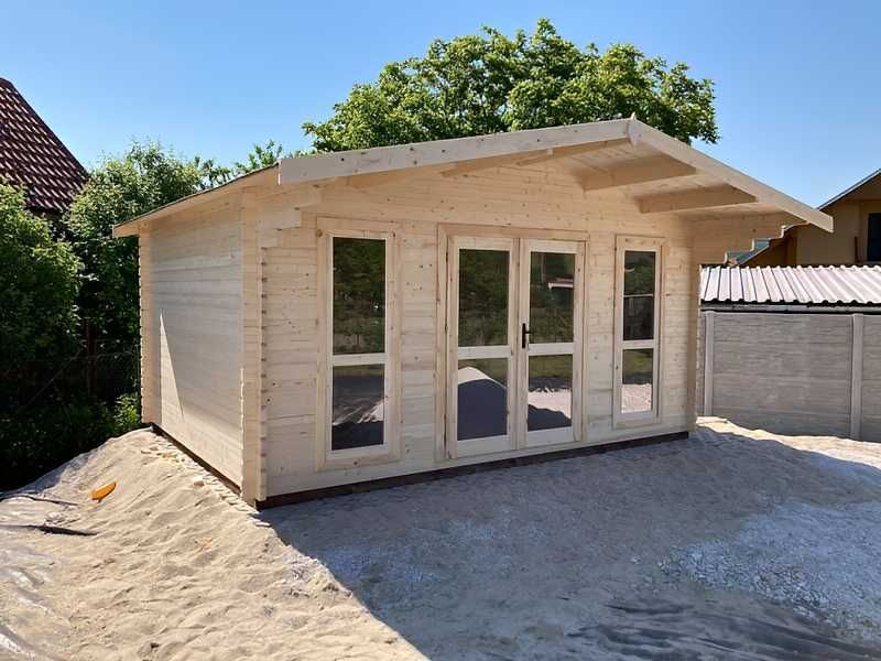 DOMEK KERSTIN Biuro/Gościnny 5x3,8m BAL 44mm Projekt Na Wymiar