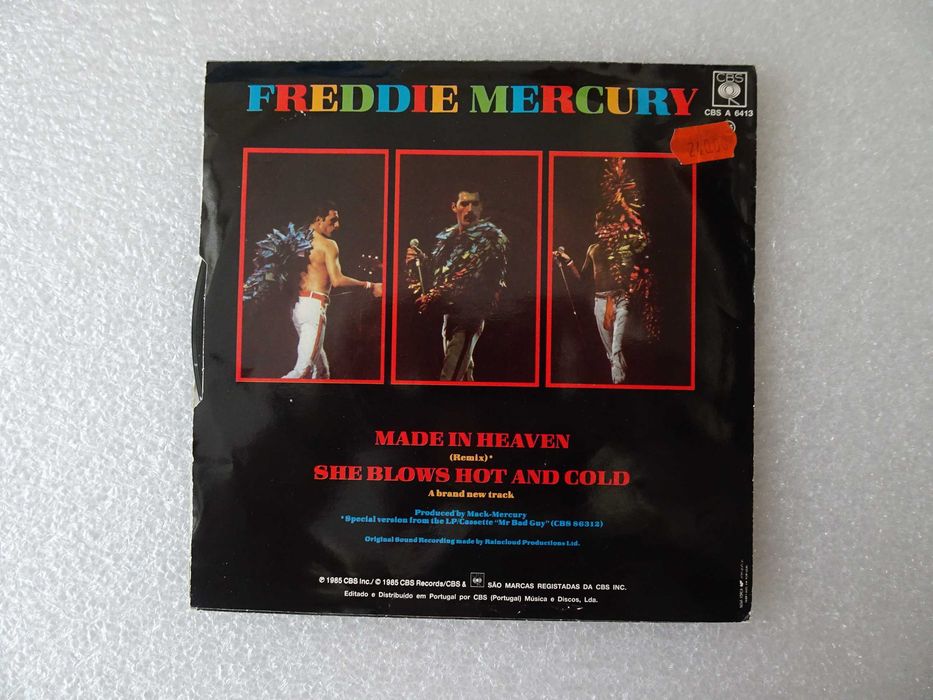 Disco vinil single - Freddie Mercury - Made in Heaven (Remix)