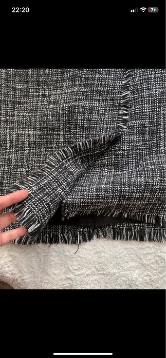 Elegancka spódnica zima wiosna kratka czarny biały S/M primark