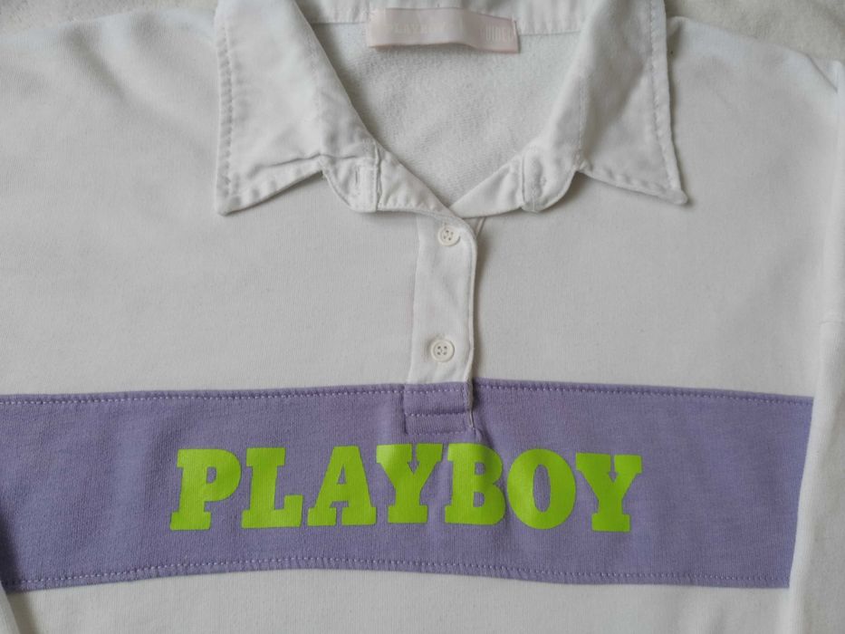 Biała krótka bluza Playboy, 48